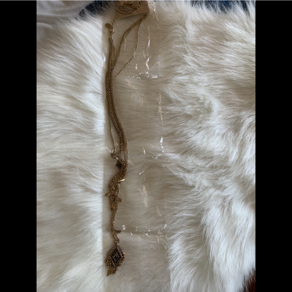 Long Layered Gold Necklace